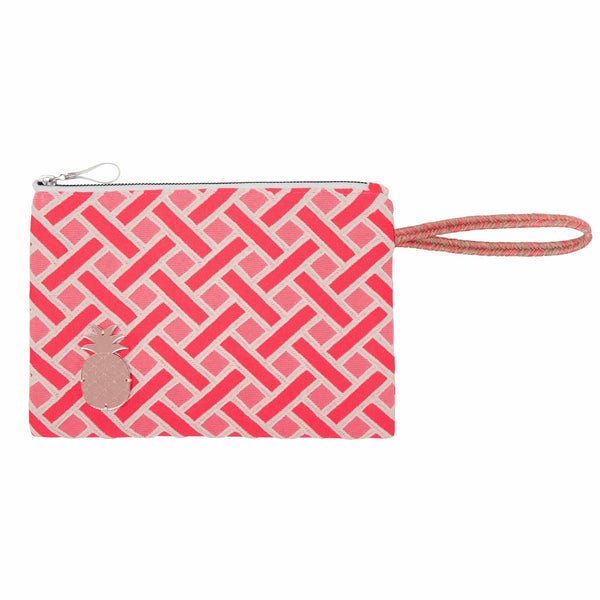 STELLA Pouch | Coral Bamboo Pineapple