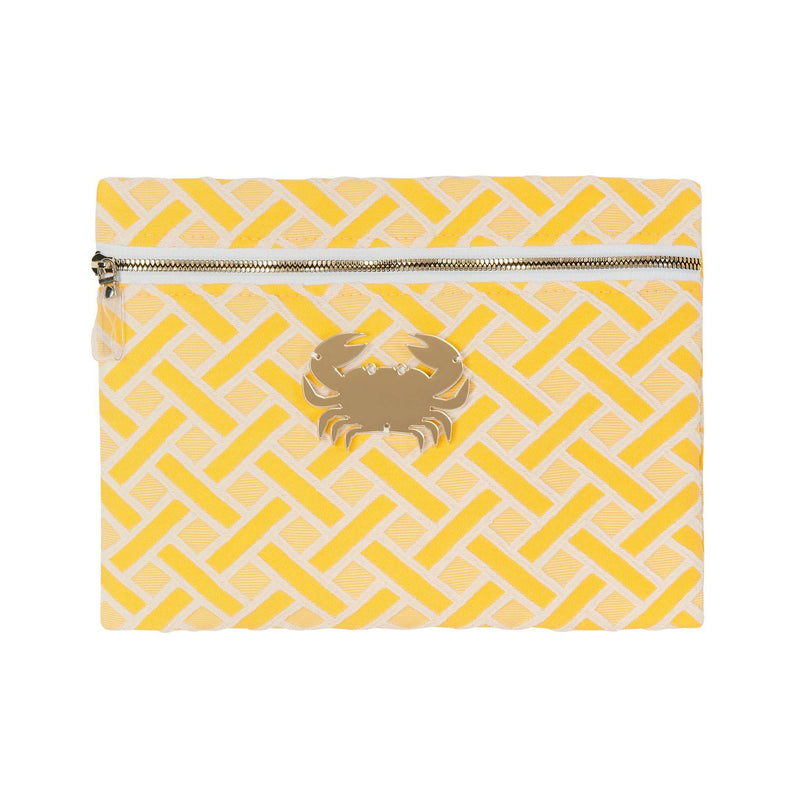 VIOLET Pouch | Yellow Bamboo Crab