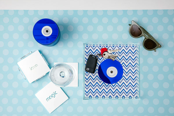 DORETE Tray |  Blue Chevron Evil Eye - KOKU Concept