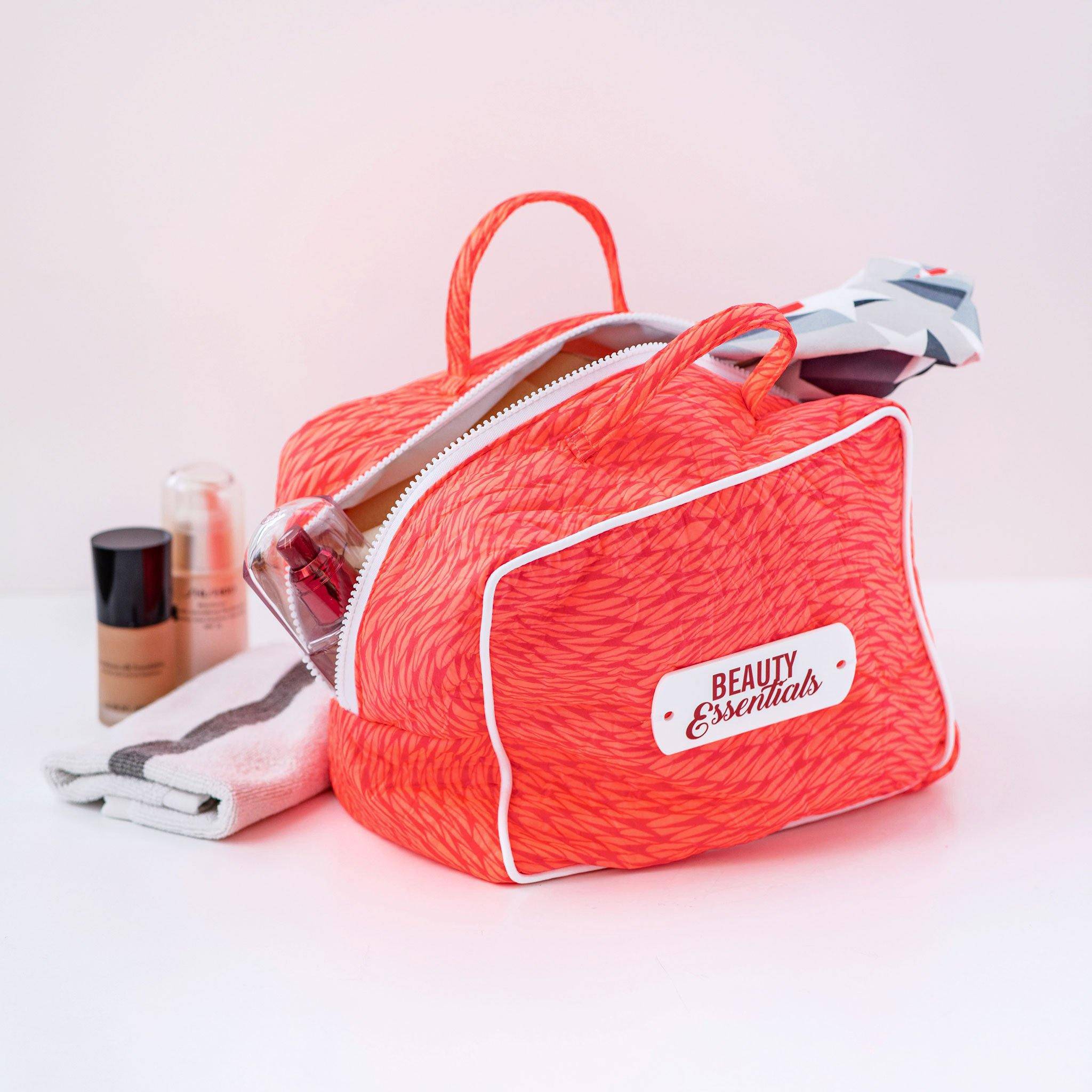 ATLAS Bag | Coral Fluo Whitezoom Beauty Essentials