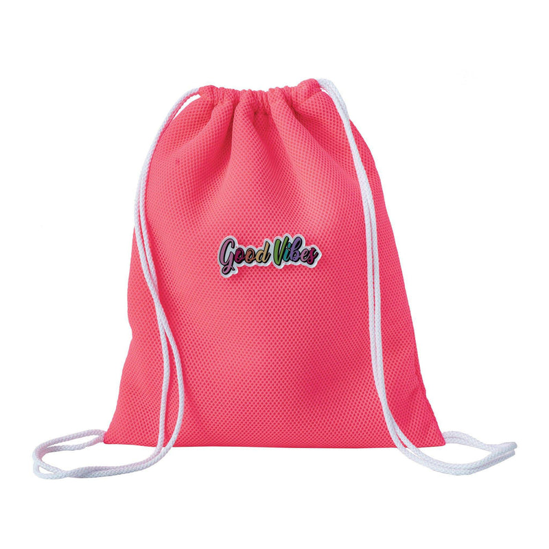 TATE Backpack | Baby Pink Bubbles Good Vibes
