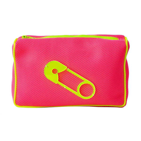 OLIVIA Pouch | Pink Fluo Bubbles Safety Pin