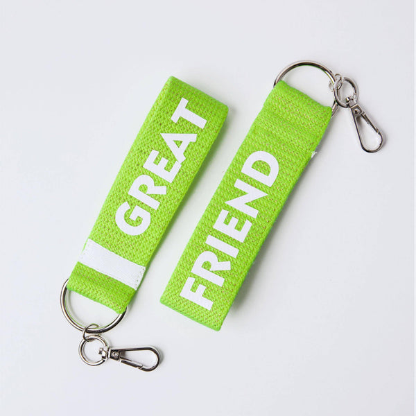 Key Ring | Green fluo Great Friend