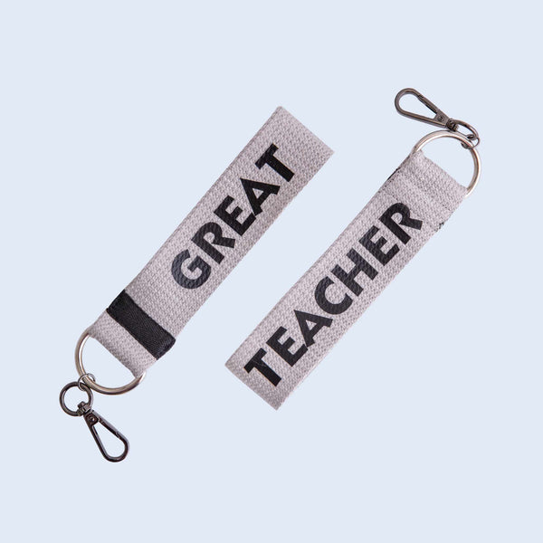 Key Ring | Light Grey Great Teacher