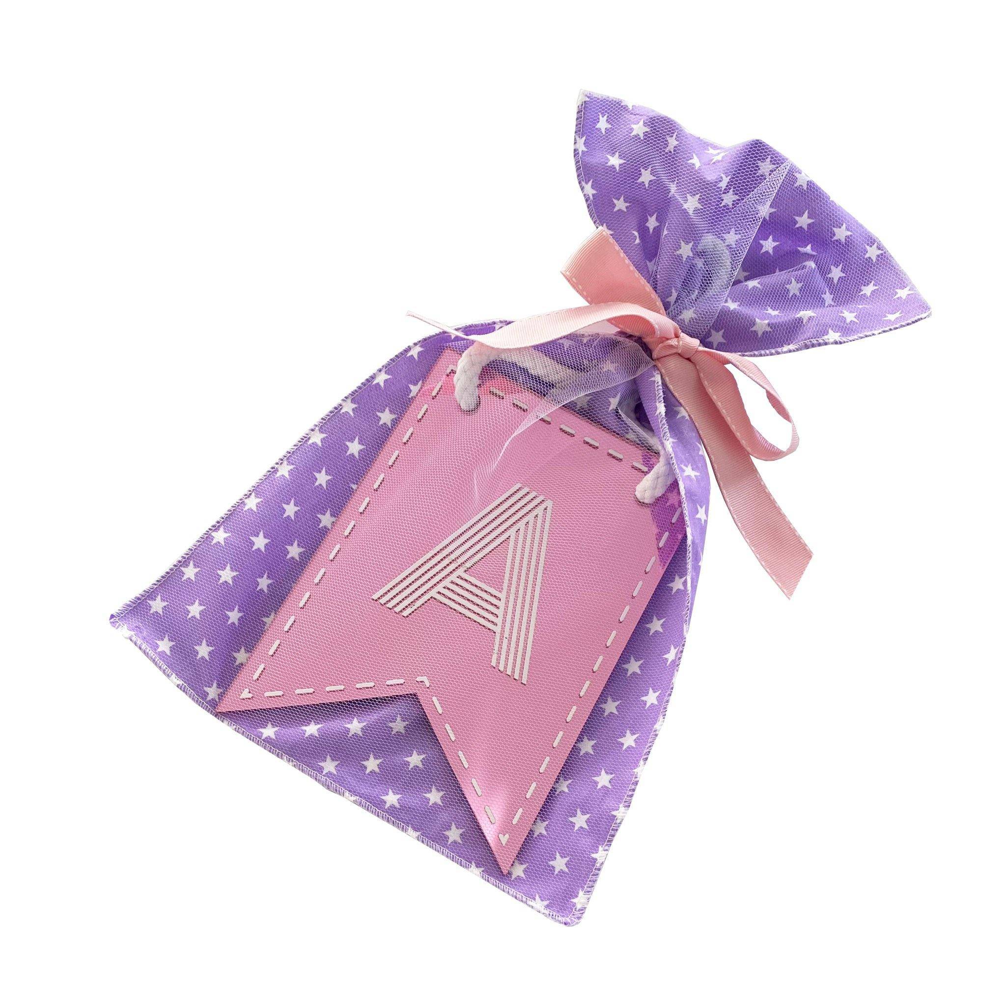 HANGING FLAG | Pink White Monogrammed Girl