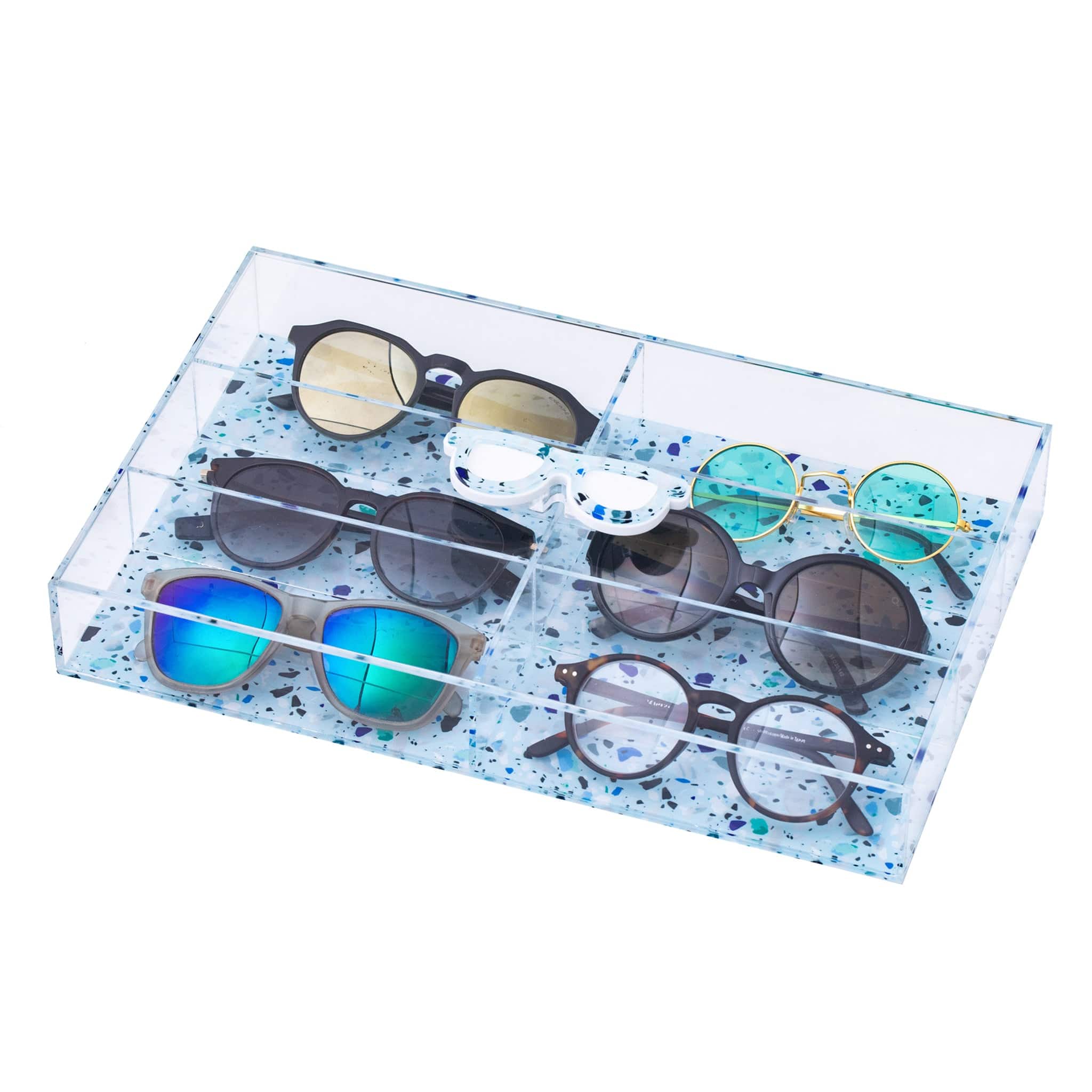 LASH Box | Light Blue Mosaic Effect Glasses