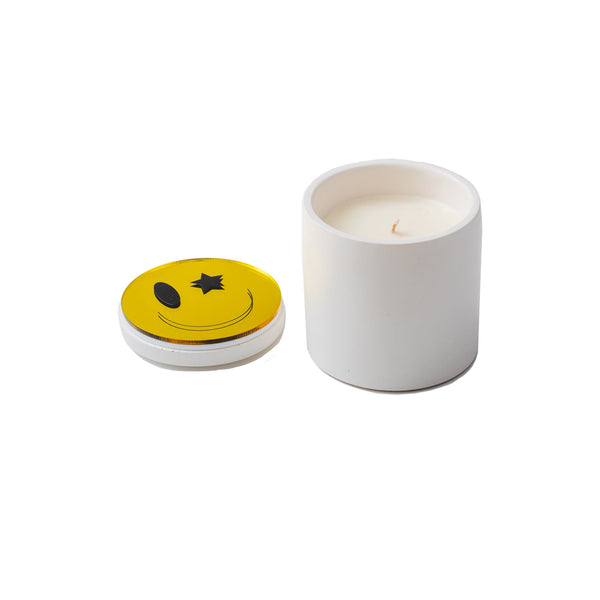 Candle Pot | Yellow Happy Face