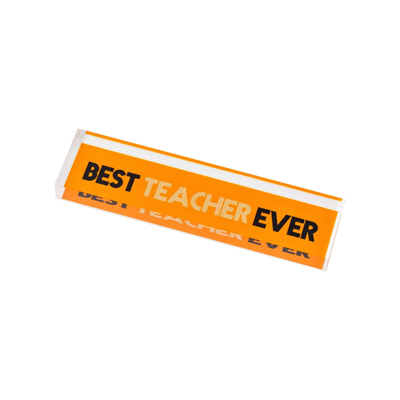 PAPER WEIGHT LONG | Best Teacher Ever Orange