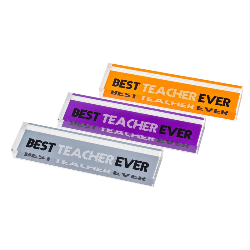 PAPER WEIGHT LONG | Best Teacher Ever Orange