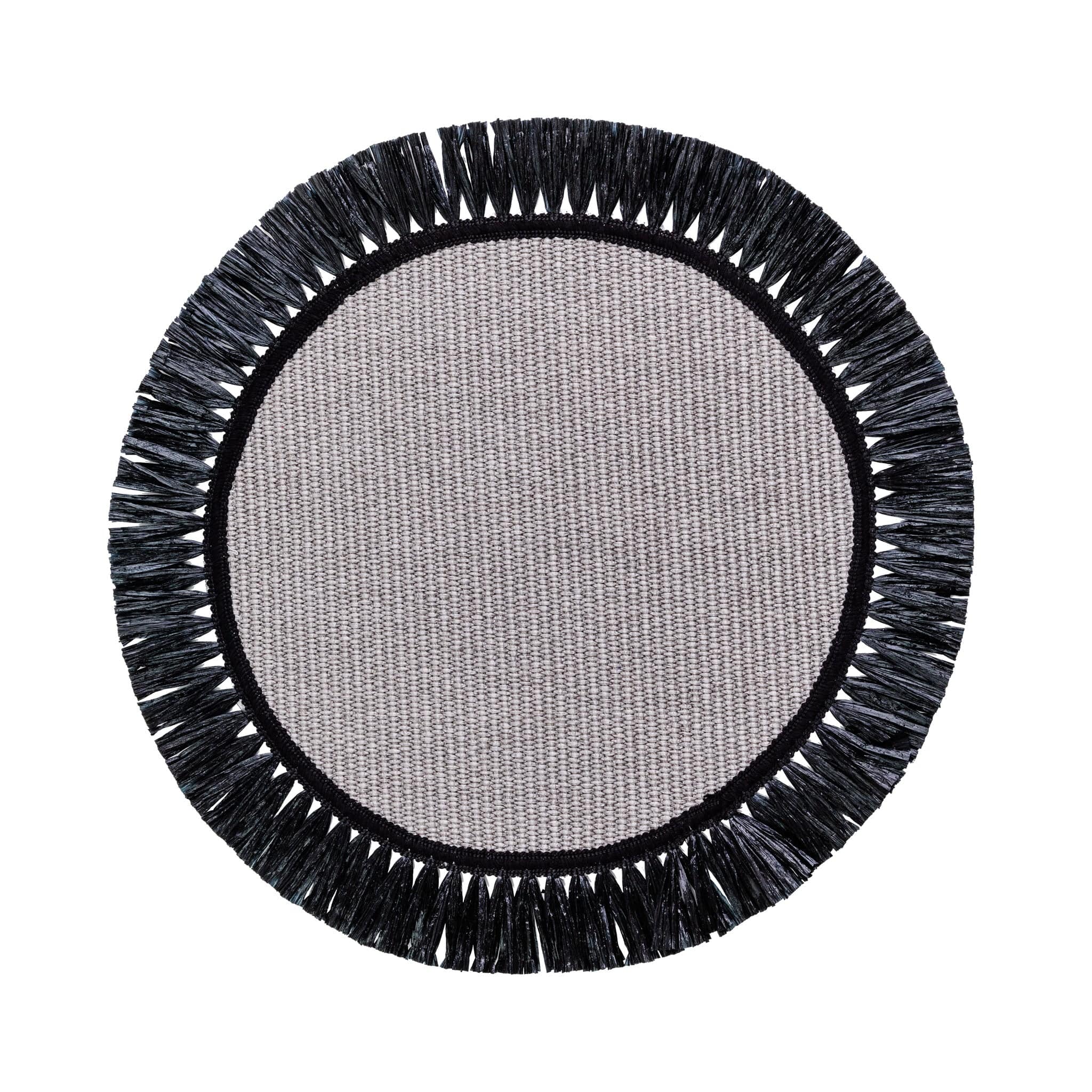 TABLE PLACEMATS | Black & Black Raffia