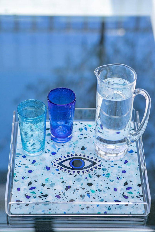 ALBA Serving Tray | Mosaic Evil Eye