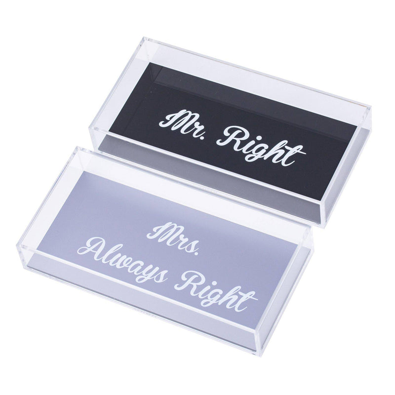 ANESA Tray Set | Mr Right & Mrs Always Right