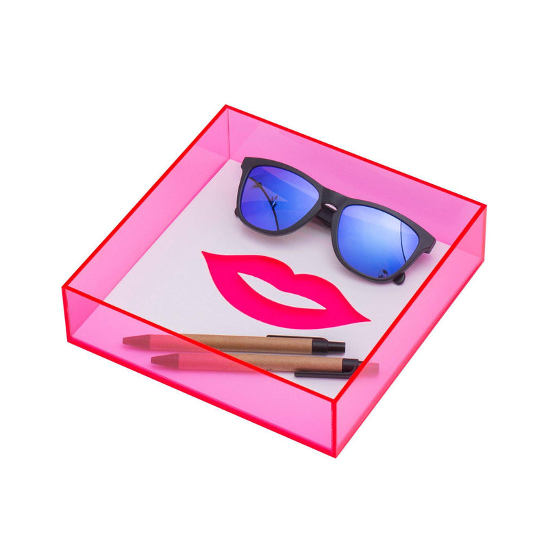 DORETE Tray | White Pink fluo Lips