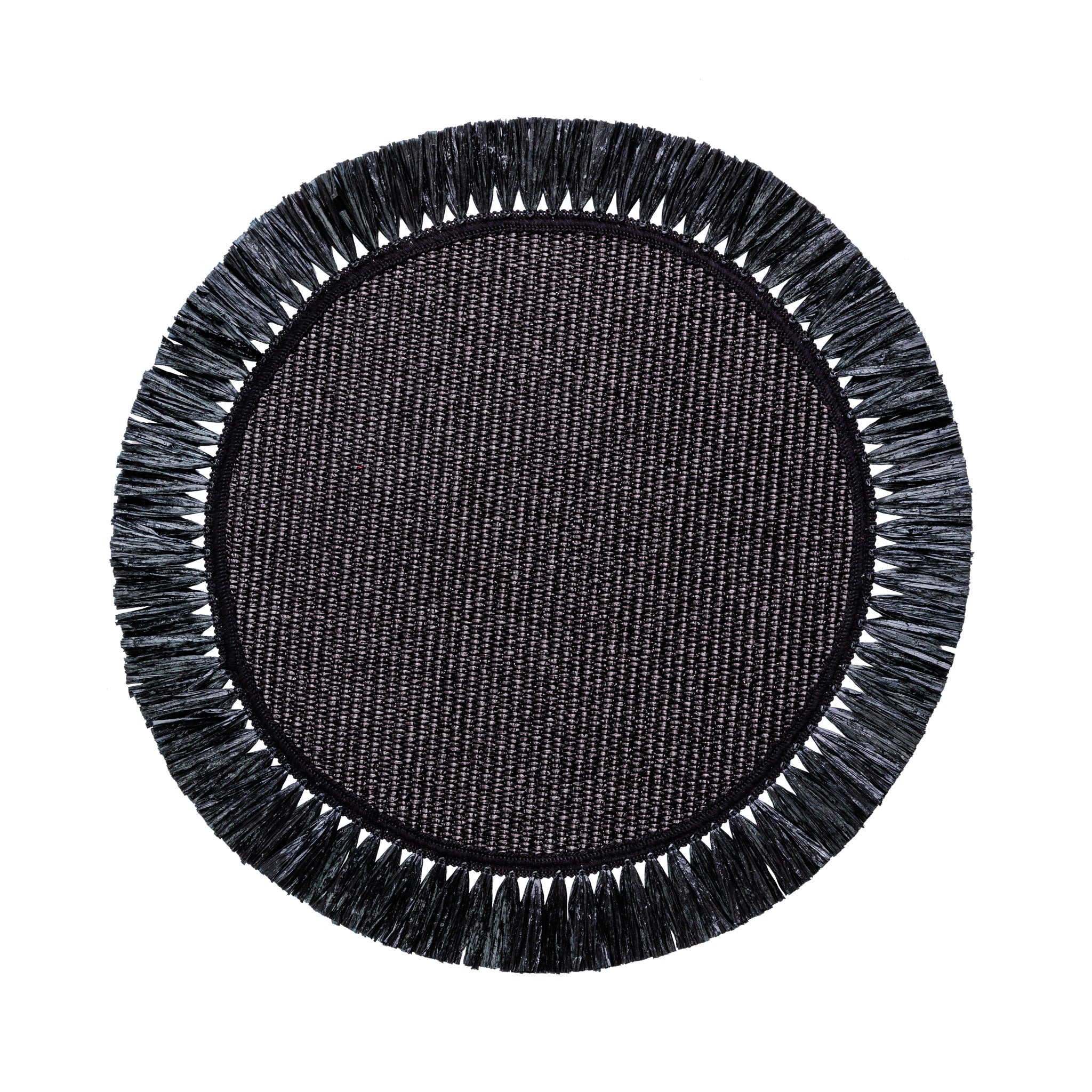 TABLE PLACEMATS | Black & Black Raffia - KOKU Concept