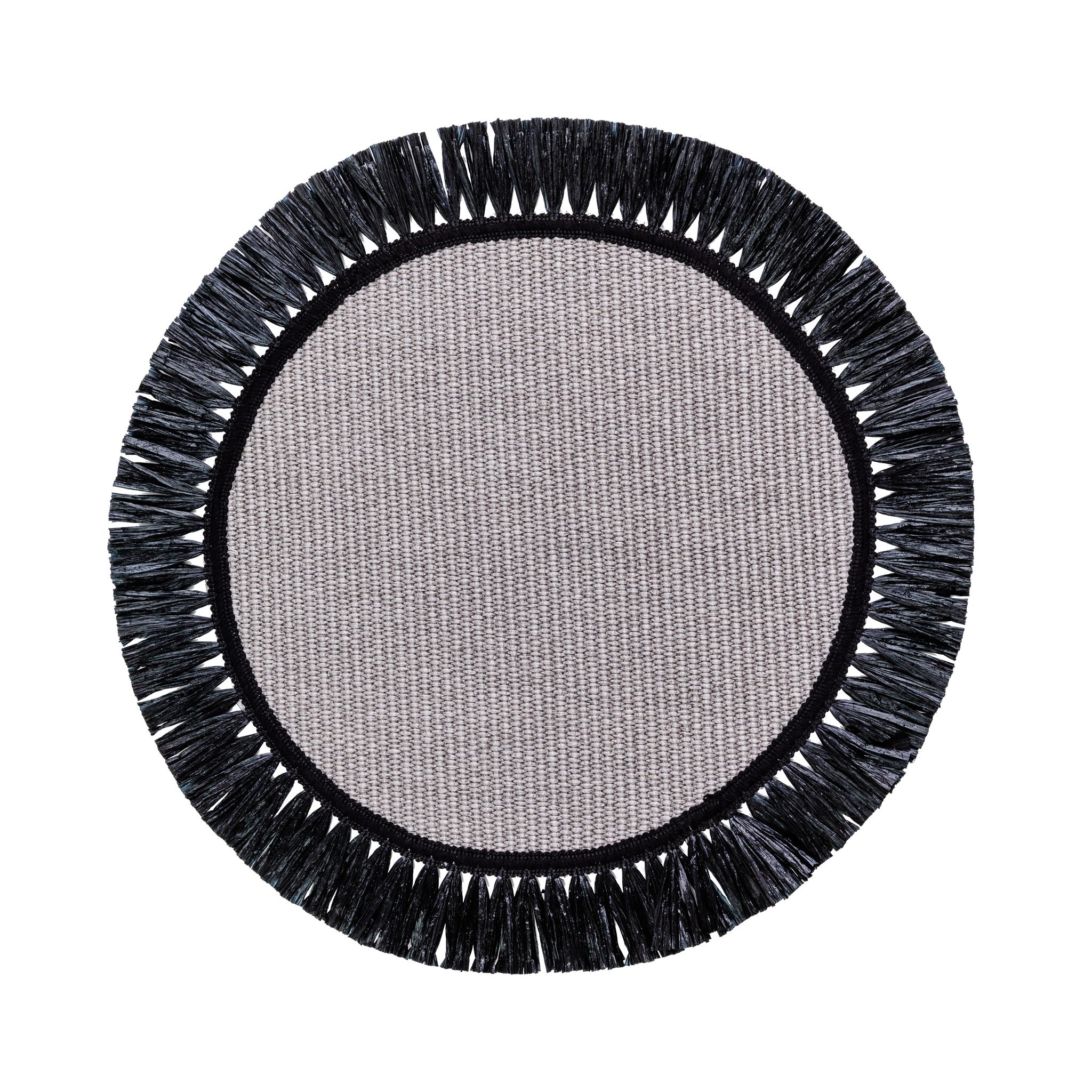 TABLE PLACEMATS | Black & Black Raffia - KOKU Concept